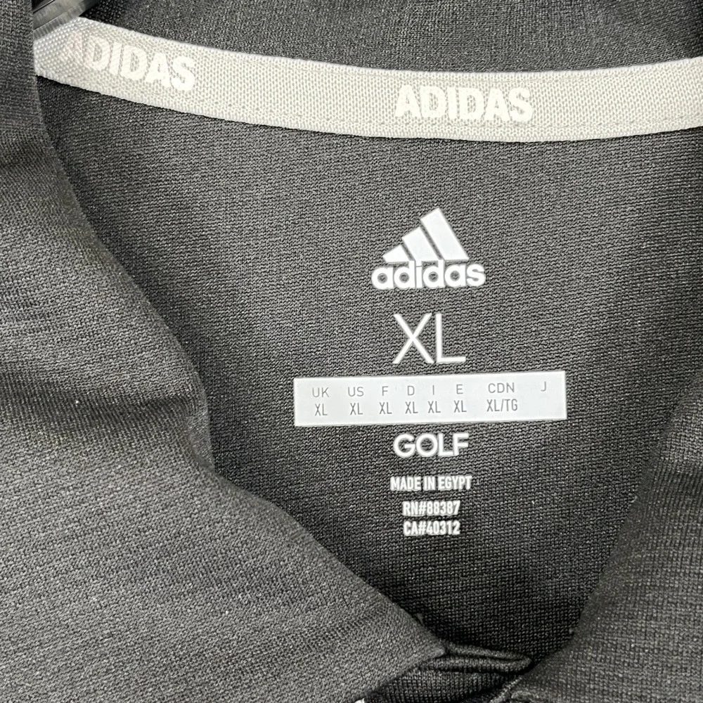 Adidas Golf Performance Polo Shirt Mens XL Grey Short Sleeve Athletic Course